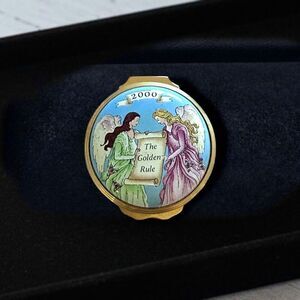 Halcyon Days Pill Box 2000 The Golden Rule Pill Box for Mary Kay